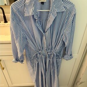 Blue Striped Women's Dress